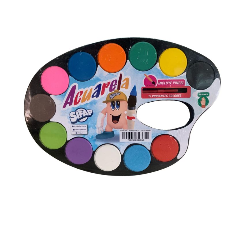 Acuarela 12 colores