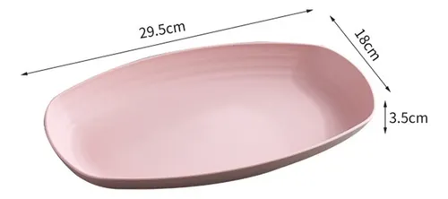 Plato fuente rosa
