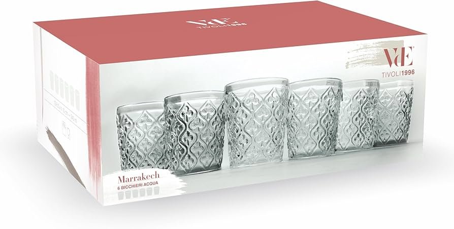 Vaso set de 6 caja morada