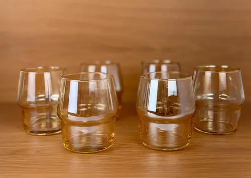 Set de vaso dorado x6